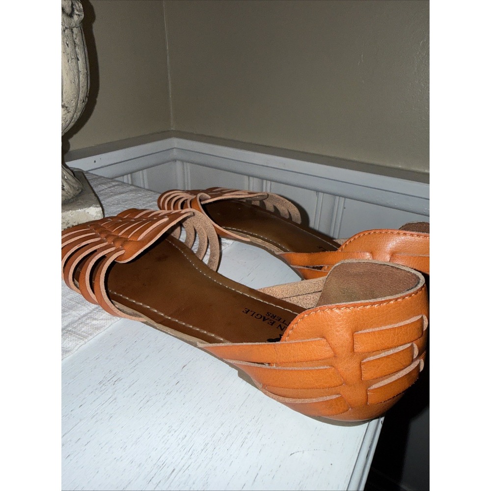 American Eagle Women's Woven Leather Sandals Size 9 - Picture 5 of 6